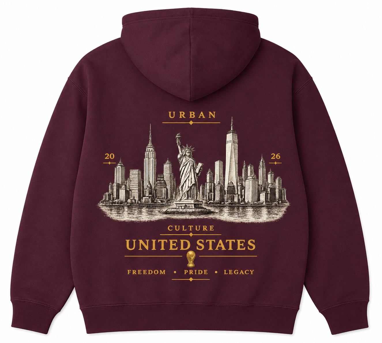 USA Heritage Youth Hoodie - Custom Initials & Number