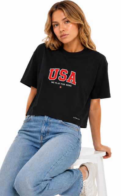 USA Heritage Cropped Tee